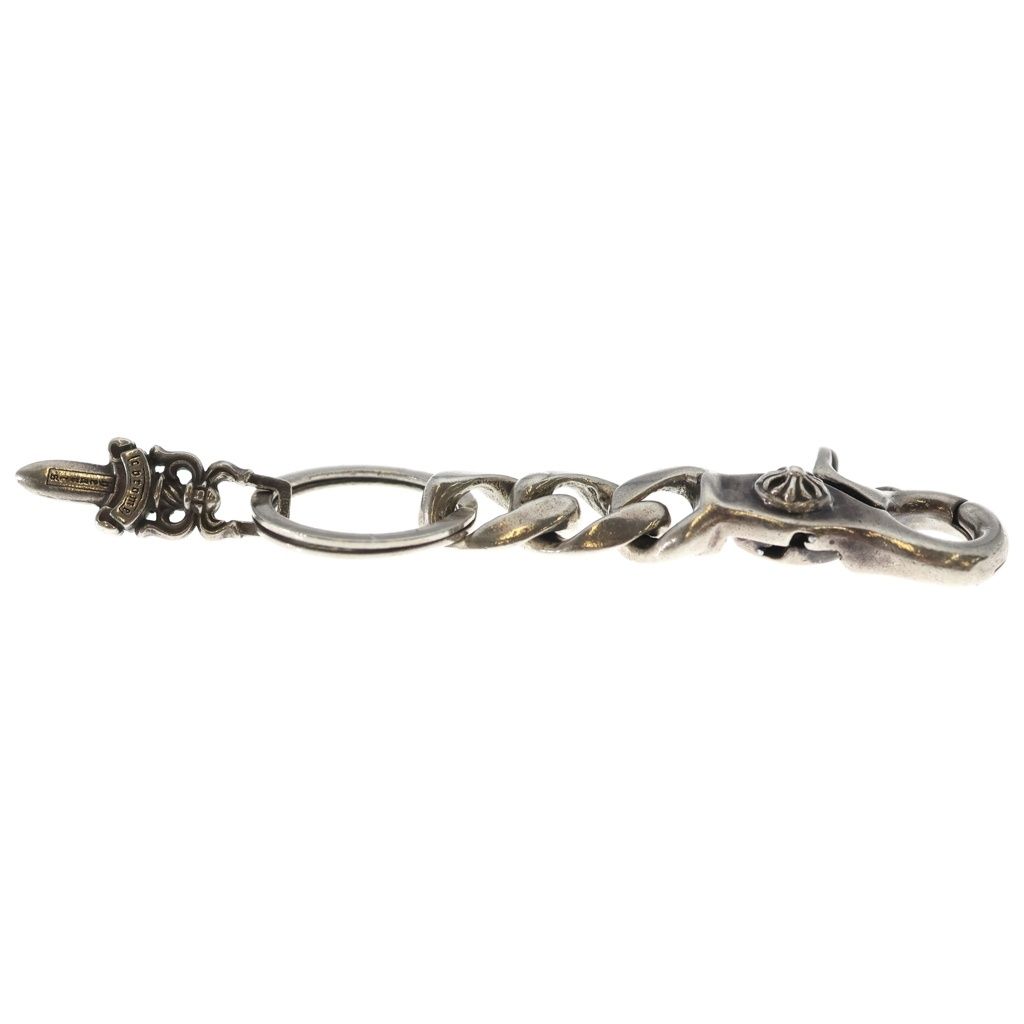 Chrome Hearts Clp Chn Classic-s Short Classic Link Key Chain Silver Key Holder — view 3