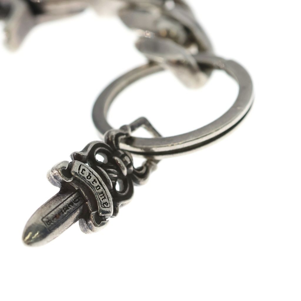 Chrome Hearts Clp Chn Classic-s Short Classic Link Key Chain Silver Key Holder — view 5
