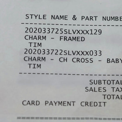 Chrome Hearts Crs Baby Fat Cross Pendant Top Silver — view 6