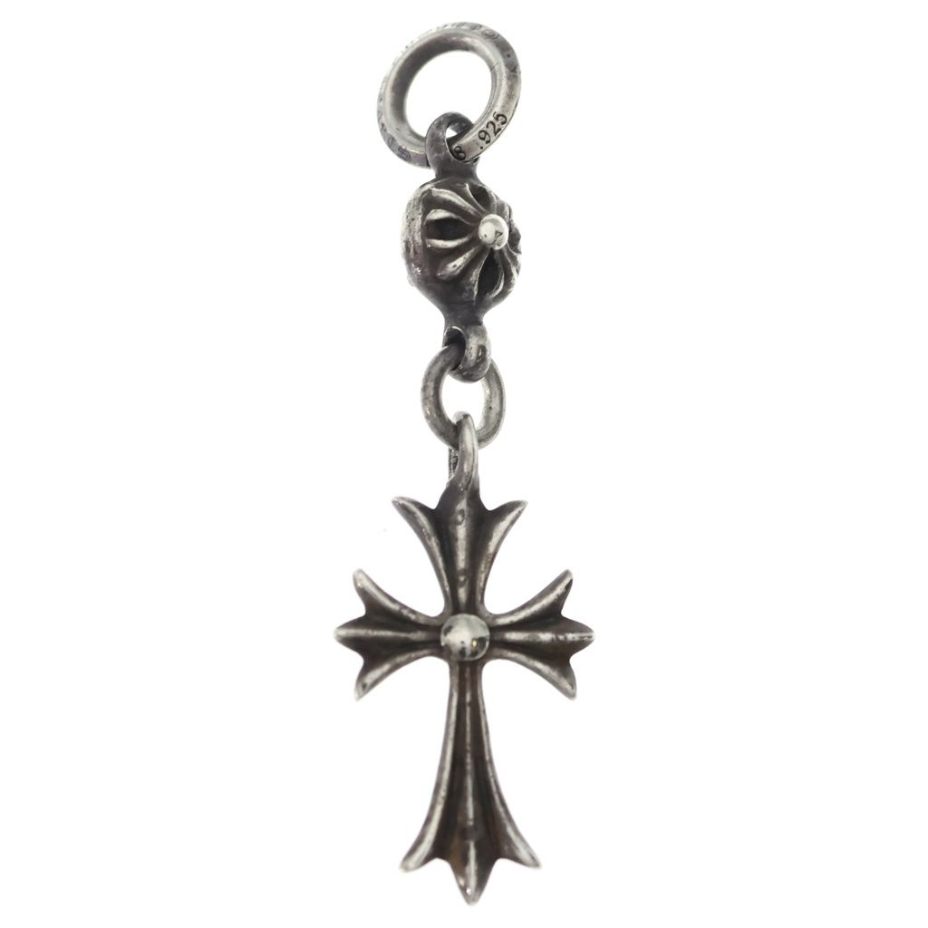 Chrome Hearts Tny CH Crs 1 Ball Tiny CH Cross Charm Pendant Top Silver — view 2