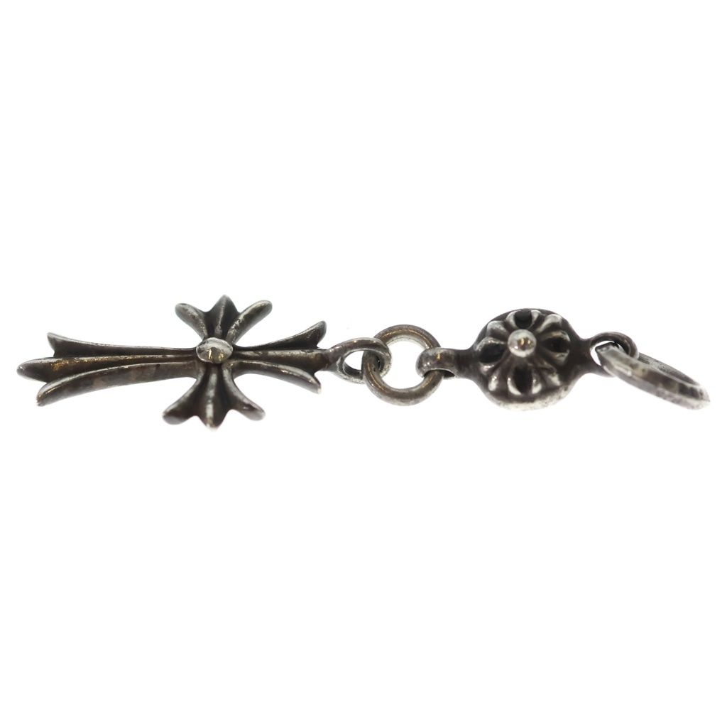 Chrome Hearts Tny CH Crs 1 Ball Tiny CH Cross Charm Pendant Top Silver — view 3
