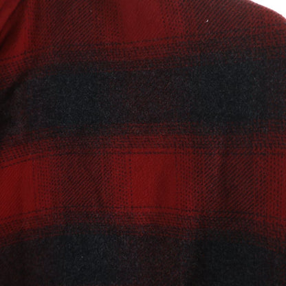 Balenciaga Check Shirt Back Logo Print Long Sleeve Red — view 4
