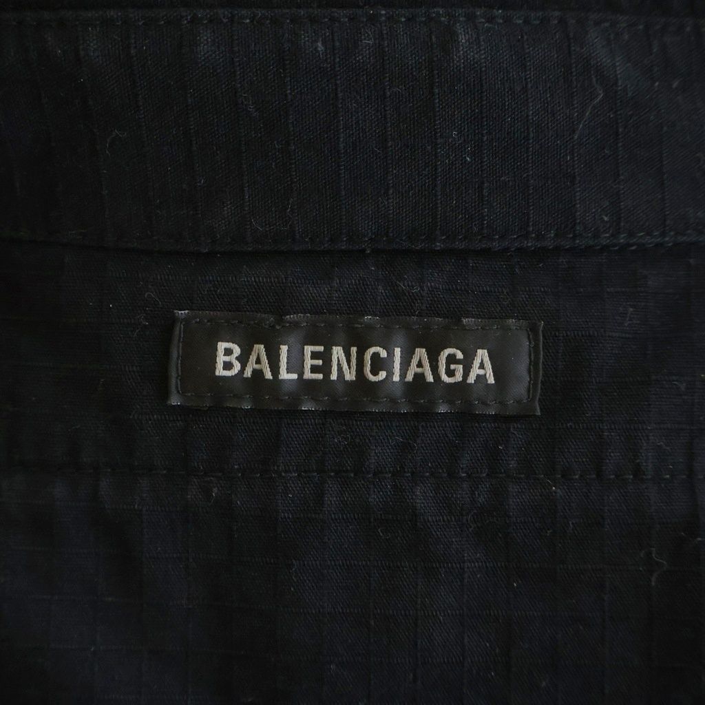 Balenciaga Gamer Shirt Short Sleeve Logo Embroidery Black — view 6