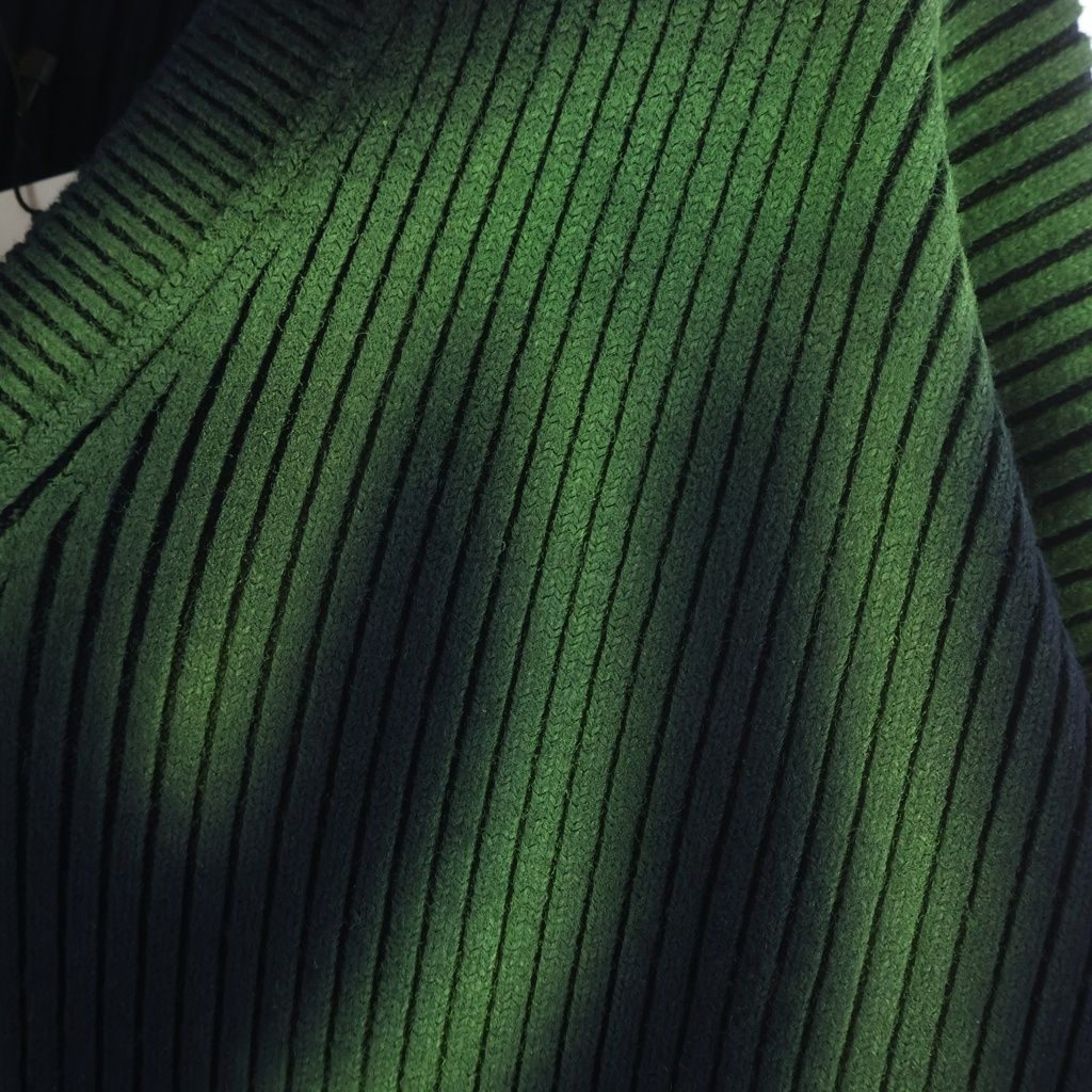 Balenciaga Flame Oversize Neck Sweater Green Navy — view 4