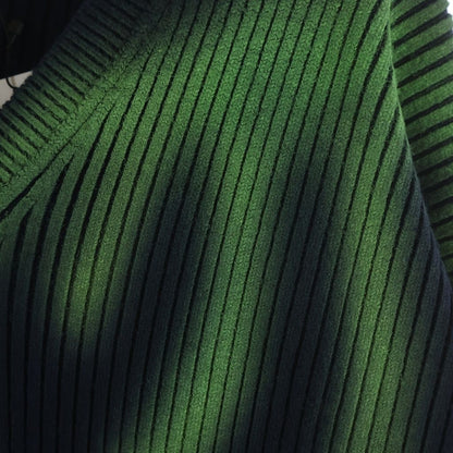 Balenciaga Flame Oversize Neck Sweater Green Navy — view 4