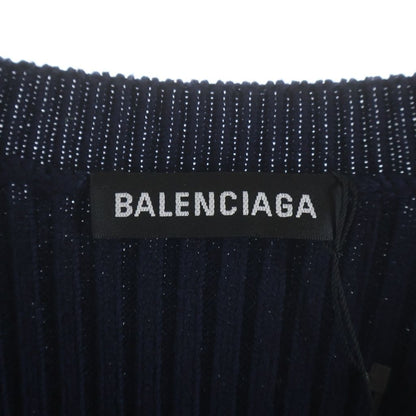 Balenciaga Flame Oversize Neck Sweater Green Navy — view 6