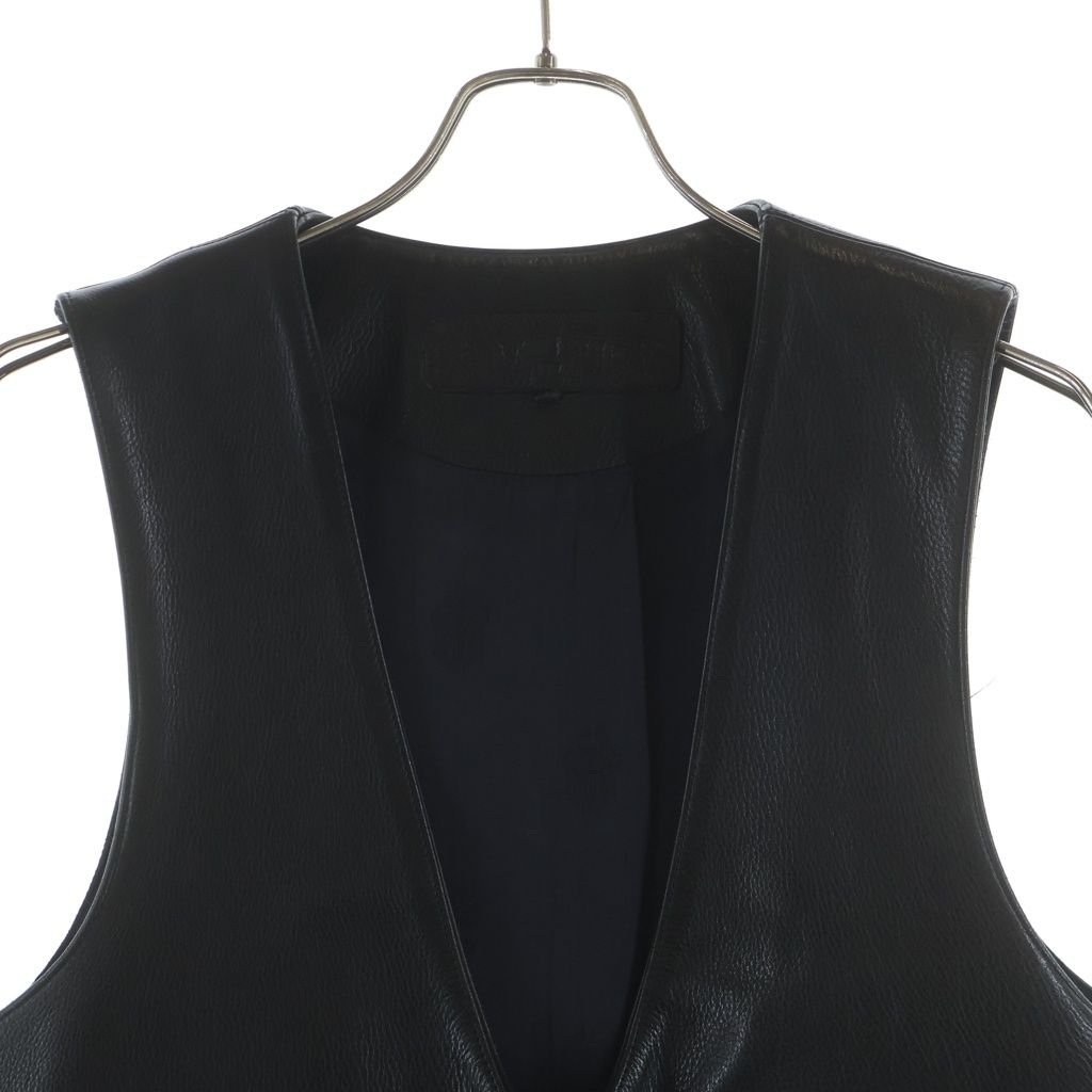 Chrome Hearts Frnt Zip Side Lace Up Dagger Zip Up Leather Vest — view 3