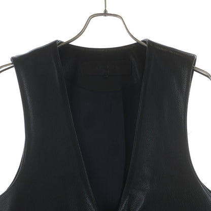 Chrome Hearts Frnt Zip Side Lace Up Dagger Zip Up Leather Vest — view 3