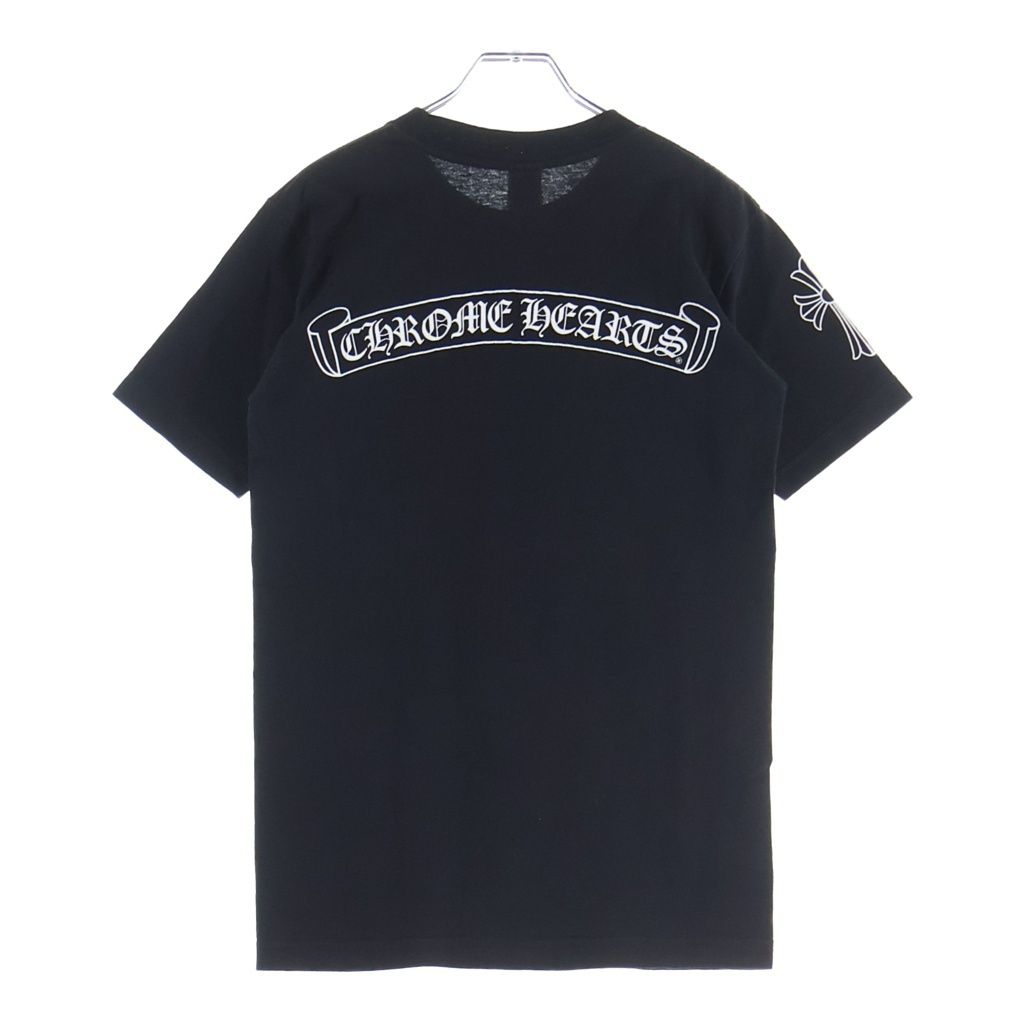 Chrome Hearts Vintage Back Scroll Label Logo Tee Crew Neck Short Sleeve T-Shirt