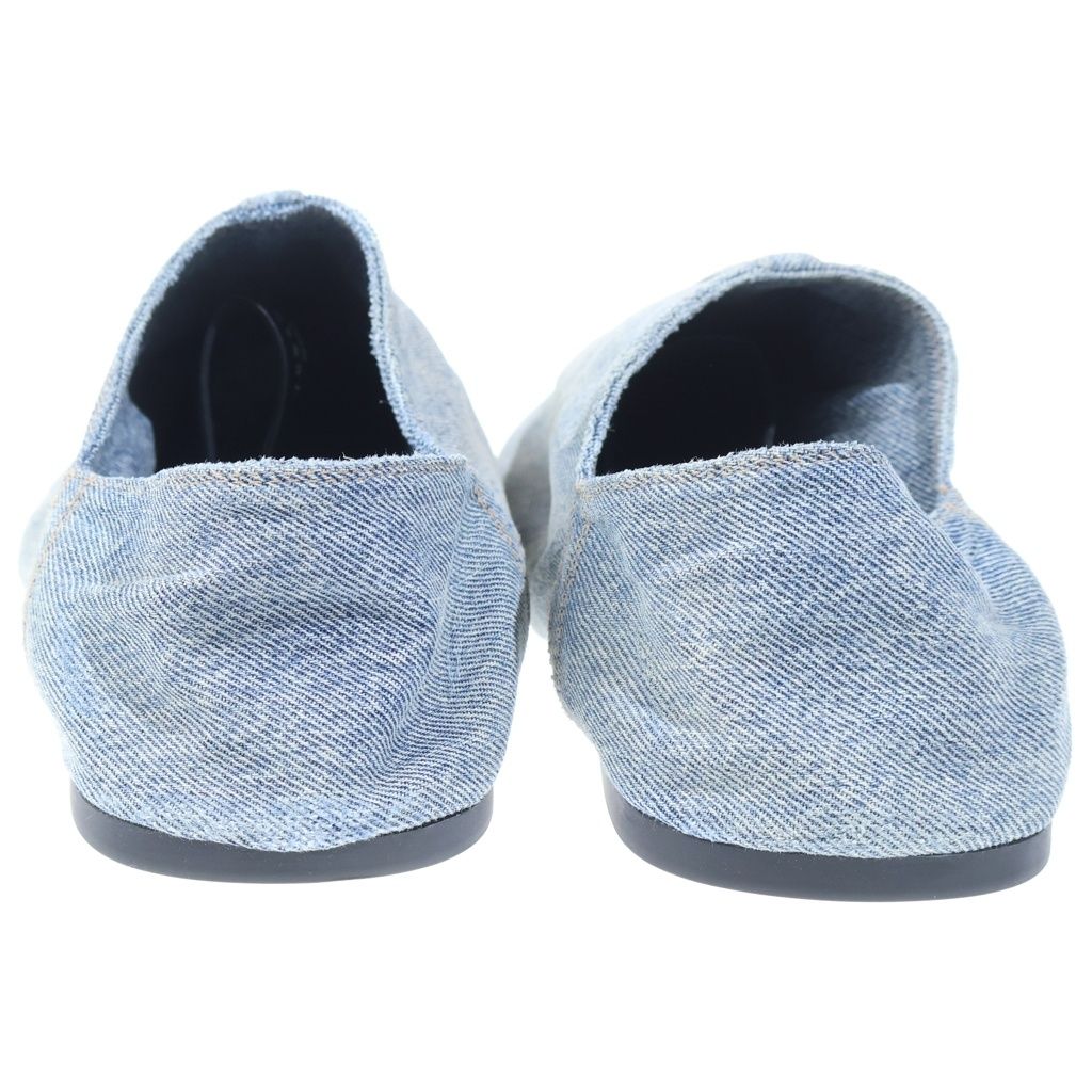 Balenciaga Pointed Denim Mules Flat Indigo Blue — view 3