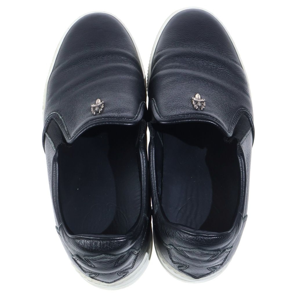 Chrome Hearts Slip on CH Plus Leather Patch Dagger on Low Cut Shoes Black — view 4