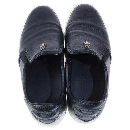 Chrome Hearts Slip on CH Plus Leather Patch Dagger on Low Cut Shoes Black — view 4