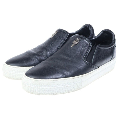 Chrome Hearts Slip on CH Plus Leather Patch Dagger on Low Cut Shoes Black — view 2