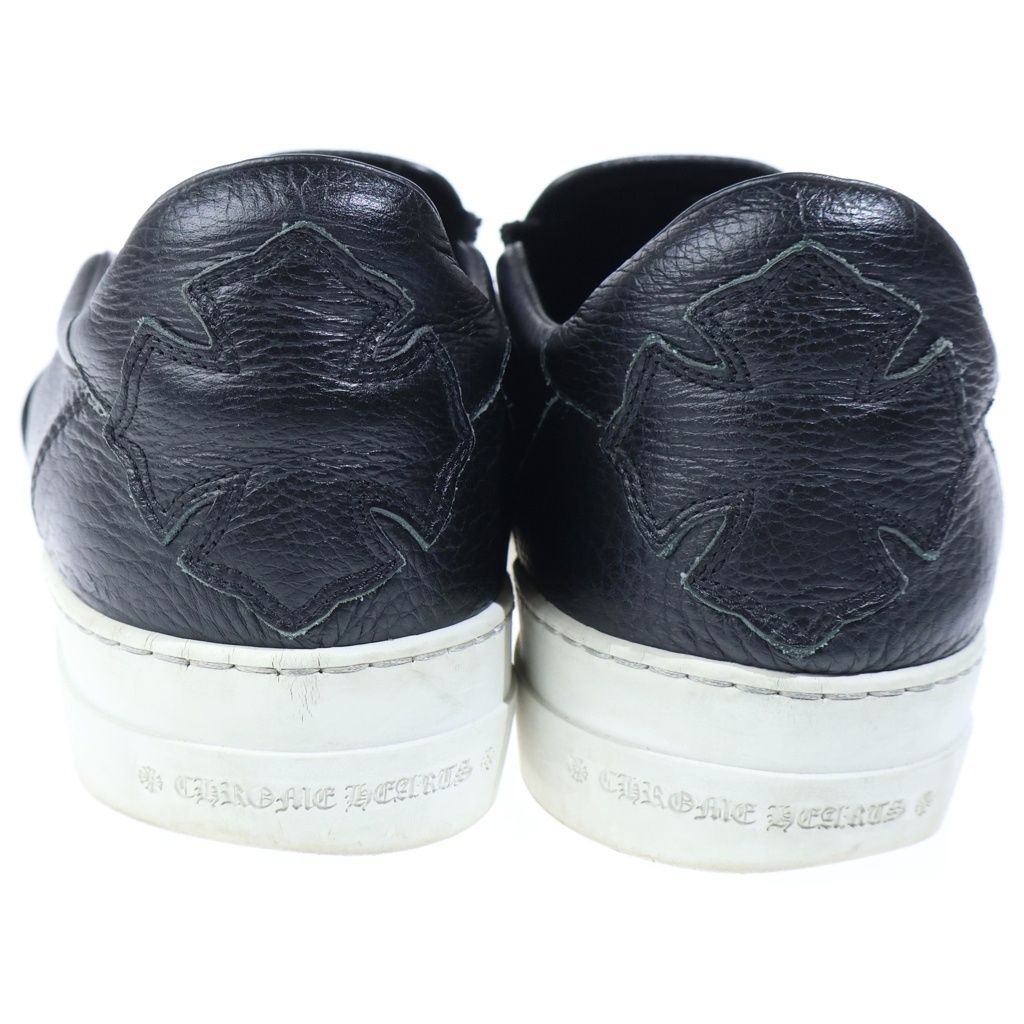 Chrome Hearts Slip on CH Plus Leather Patch Dagger on Low Cut Shoes Black — view 3