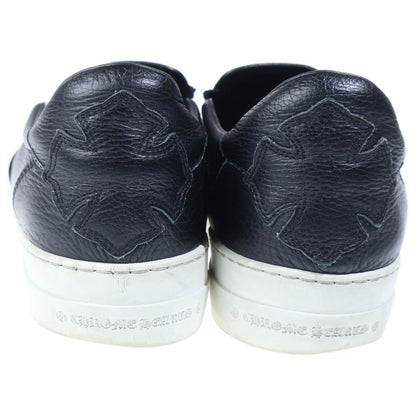Chrome Hearts Slip on CH Plus Leather Patch Dagger on Low Cut Shoes Black — view 3