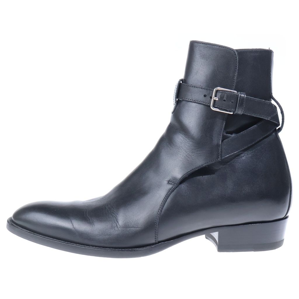 Saint Laurent Paris Belted Jodhpur Boots Leather Black RO