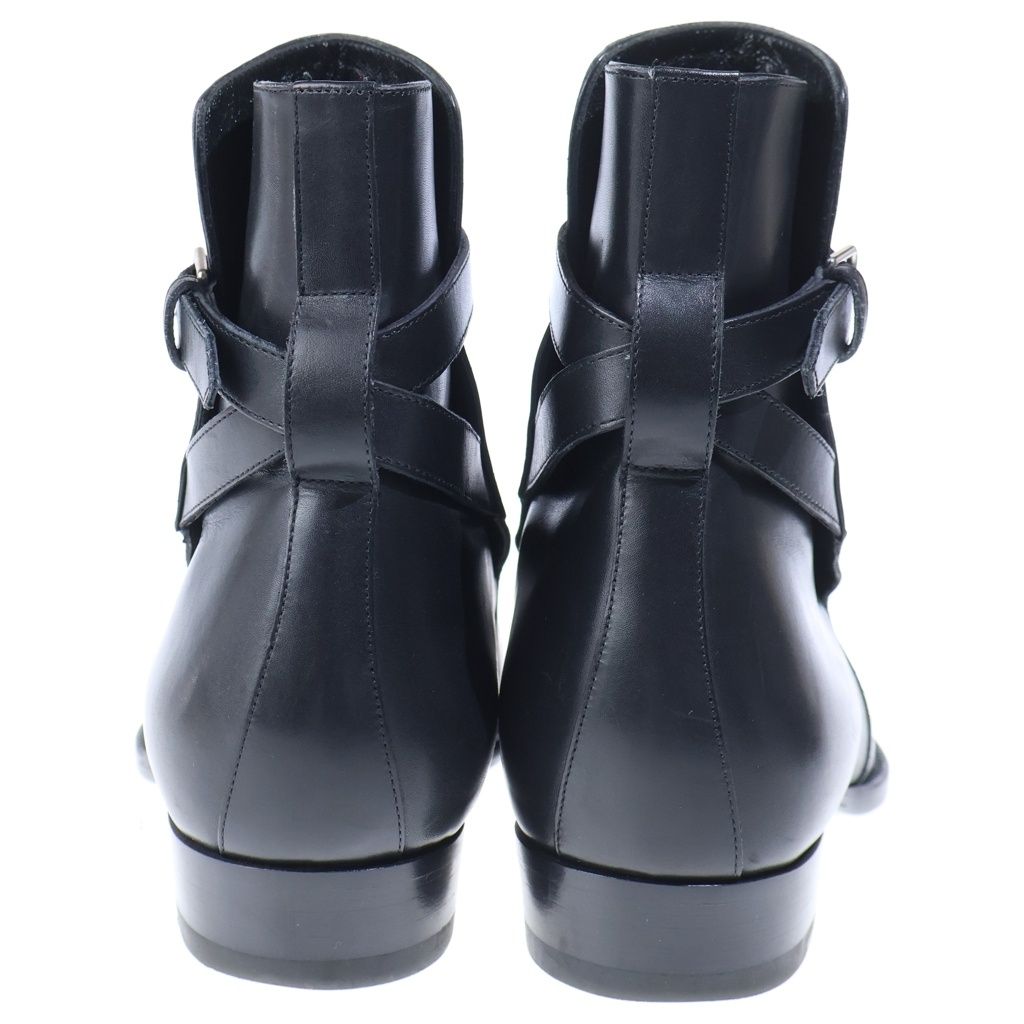 Saint Laurent Paris Belted Jodhpur Boots Leather Black RO — view 3