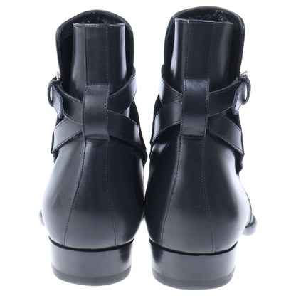 Saint Laurent Paris Belted Jodhpur Boots Leather Black RO — view 3