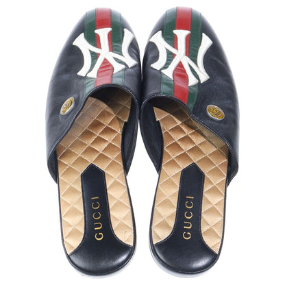 Gucci New York Yankees Princetown Leather Slipper New Prince Town Slippers Black — view 4