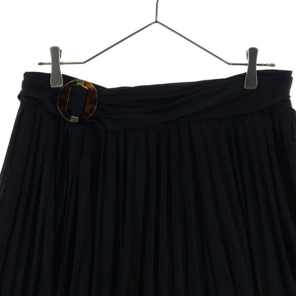 Gucci Rayon Buckle Pleated Mini Skirt Black — view 3