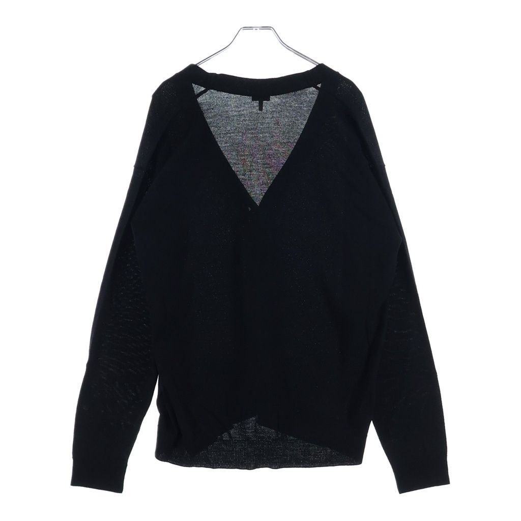 Loewe Anagram Embroidery V-neck Cardigan Knit Black — view 2