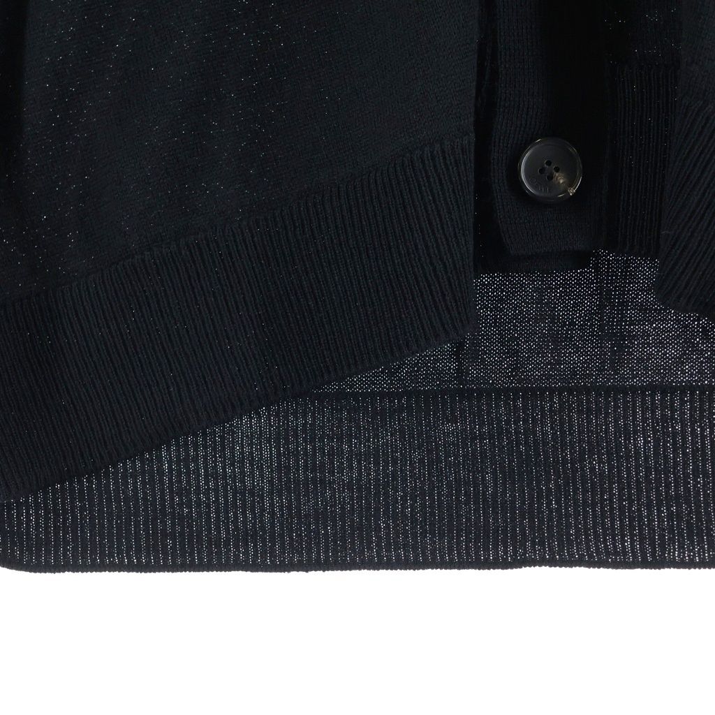 Loewe Anagram Embroidery V-neck Cardigan Knit Black — view 6