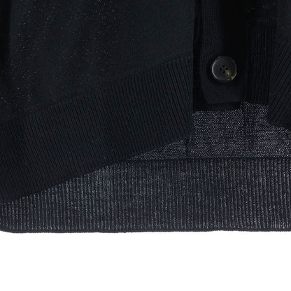 Loewe Anagram Embroidery V-neck Cardigan Knit Black — view 6