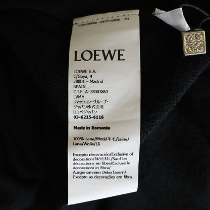 Loewe Anagram Embroidery V-neck Cardigan Knit Black — view 8
