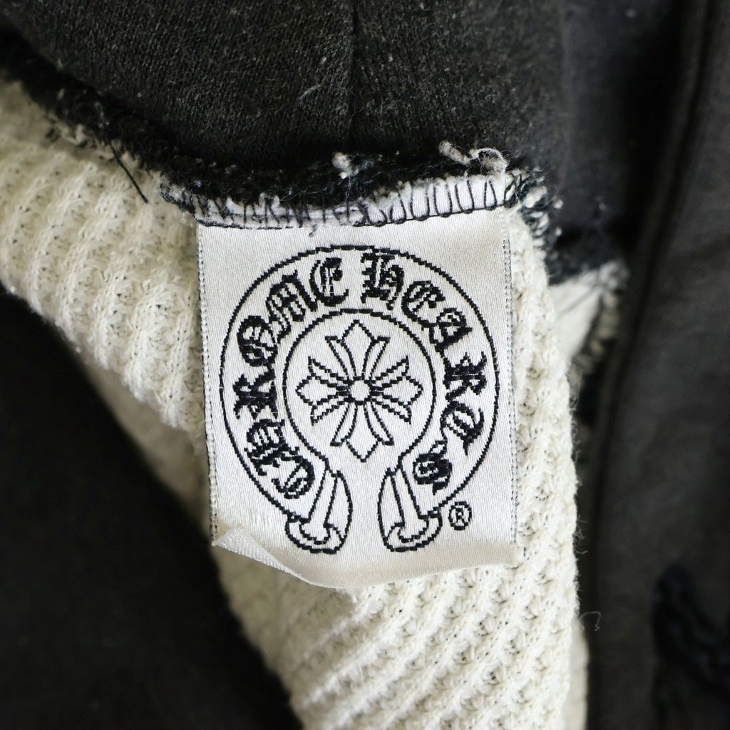 Chrome Hearts Vintage Horseshoe Hoodie Sleeve Logo Print Pullover Black — view 7