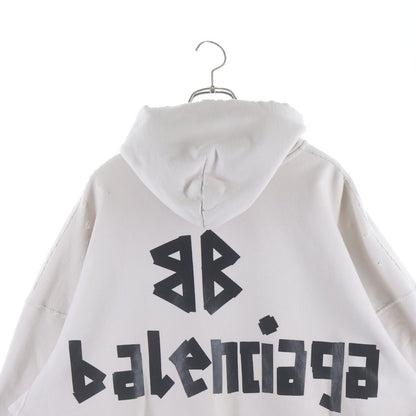 Balenciaga New Tape Type Hoodie Logo Pullover Sweatshirt White — view 3
