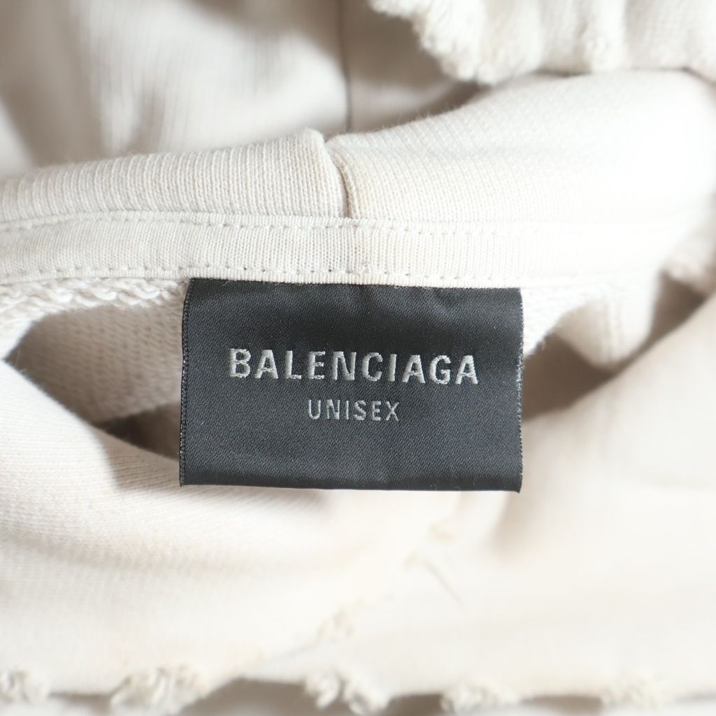 Balenciaga New Tape Type Hoodie Logo Pullover Sweatshirt White — view 6