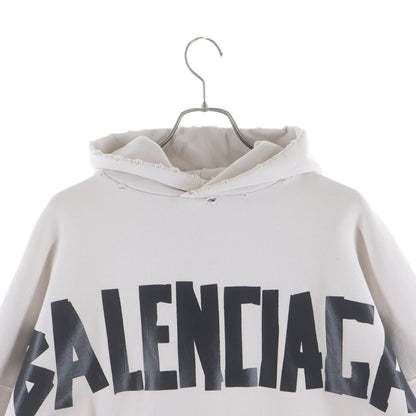 Balenciaga New Tape Type Hoodie Logo Pullover Sweatshirt White — view 4