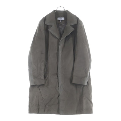 Loewe Cappotto in Misto Cotone Marrone in Long Coat Brown