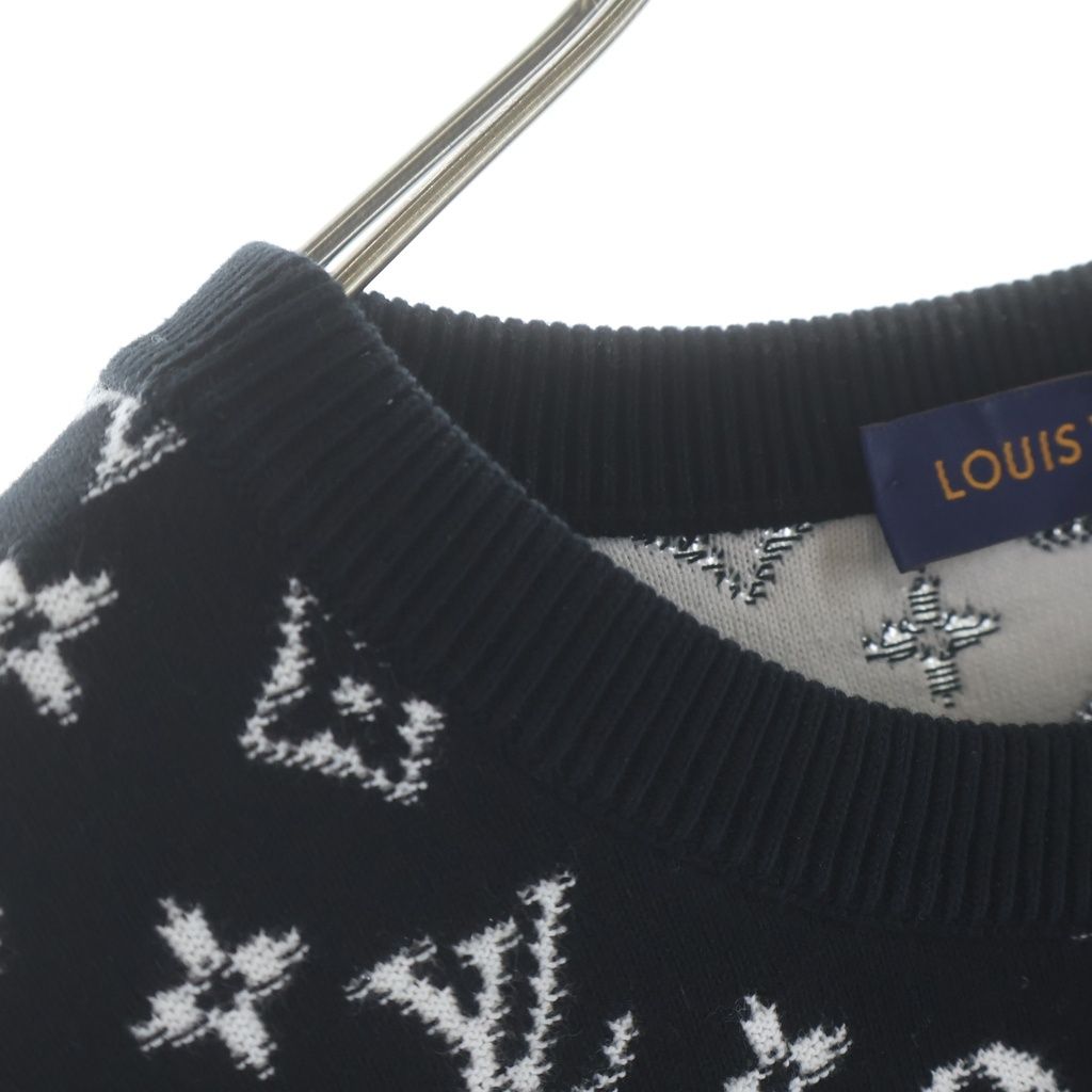 Louis Vuitton Gradient Monogram Crew Neck Knit Black Uso Sweater — view 4