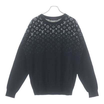 Louis Vuitton Gradient Monogram Crew Neck Knit Black Uso Sweater