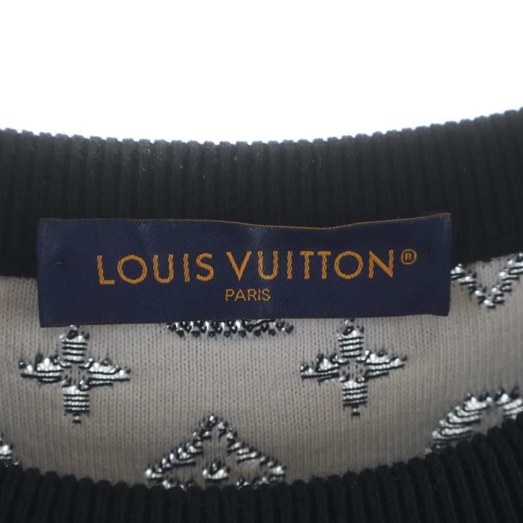 Louis Vuitton Gradient Monogram Crew Neck Knit Black Uso Sweater — view 6