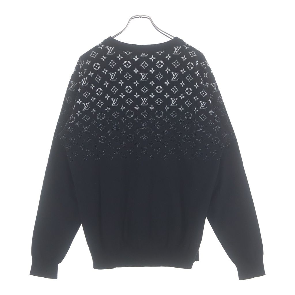 Louis Vuitton Gradient Monogram Crew Neck Knit Black Uso Sweater — view 2