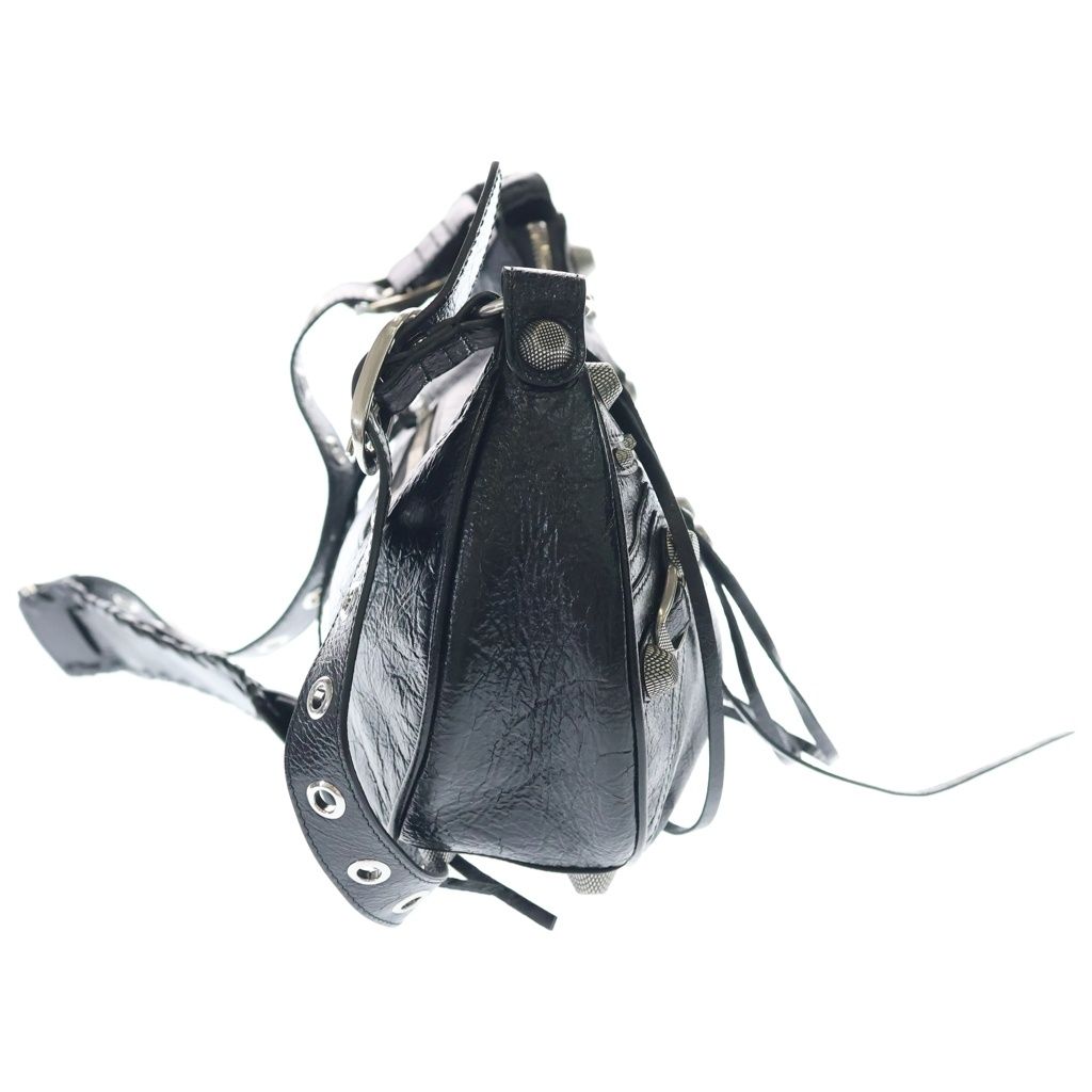Balenciaga le Cagole Small Leather Shoulder Bag Black — view 3