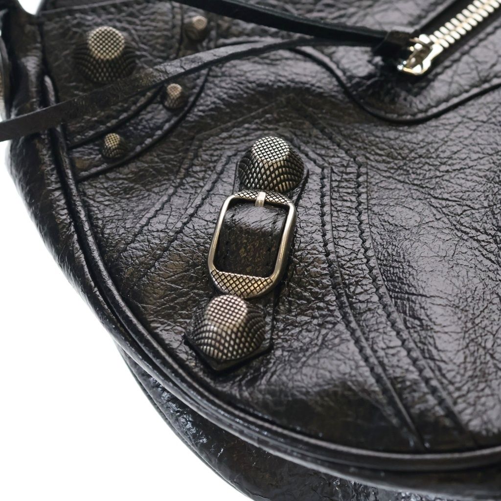 Balenciaga le Cagole Small Leather Shoulder Bag Black — view 6