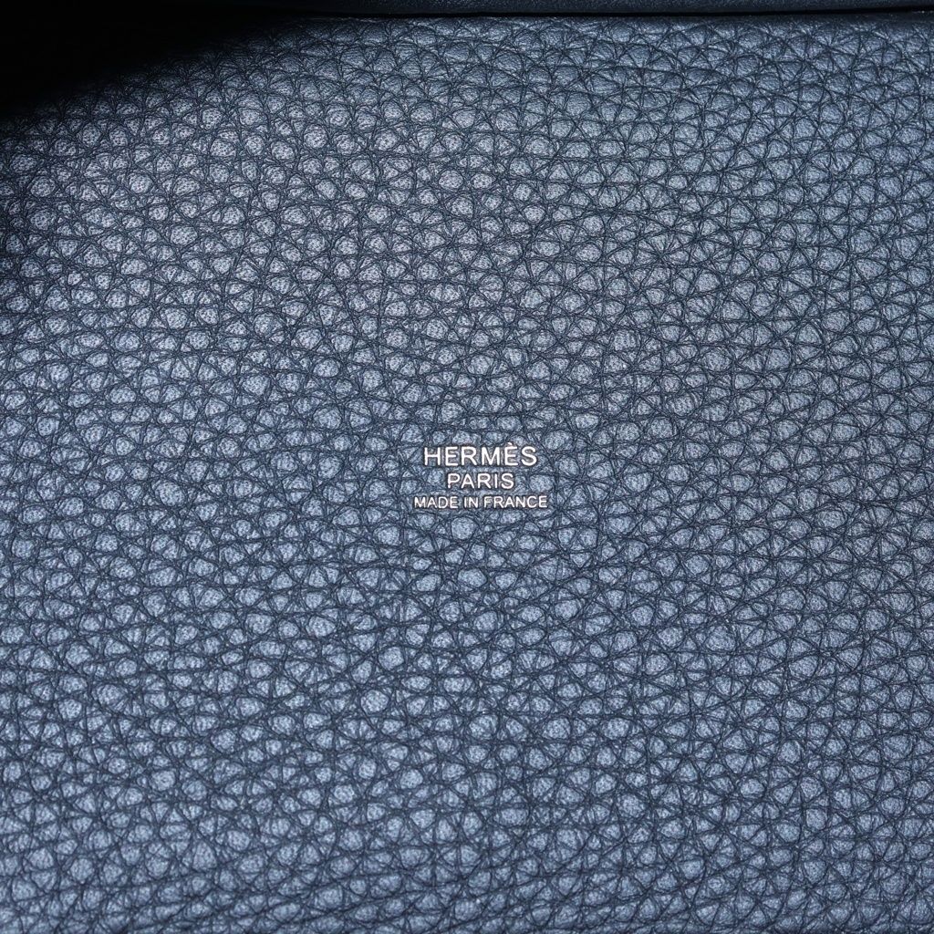 Hermes Picotin Lock PM Taurillon Clemence Leather Handbag Gold Black — view 5