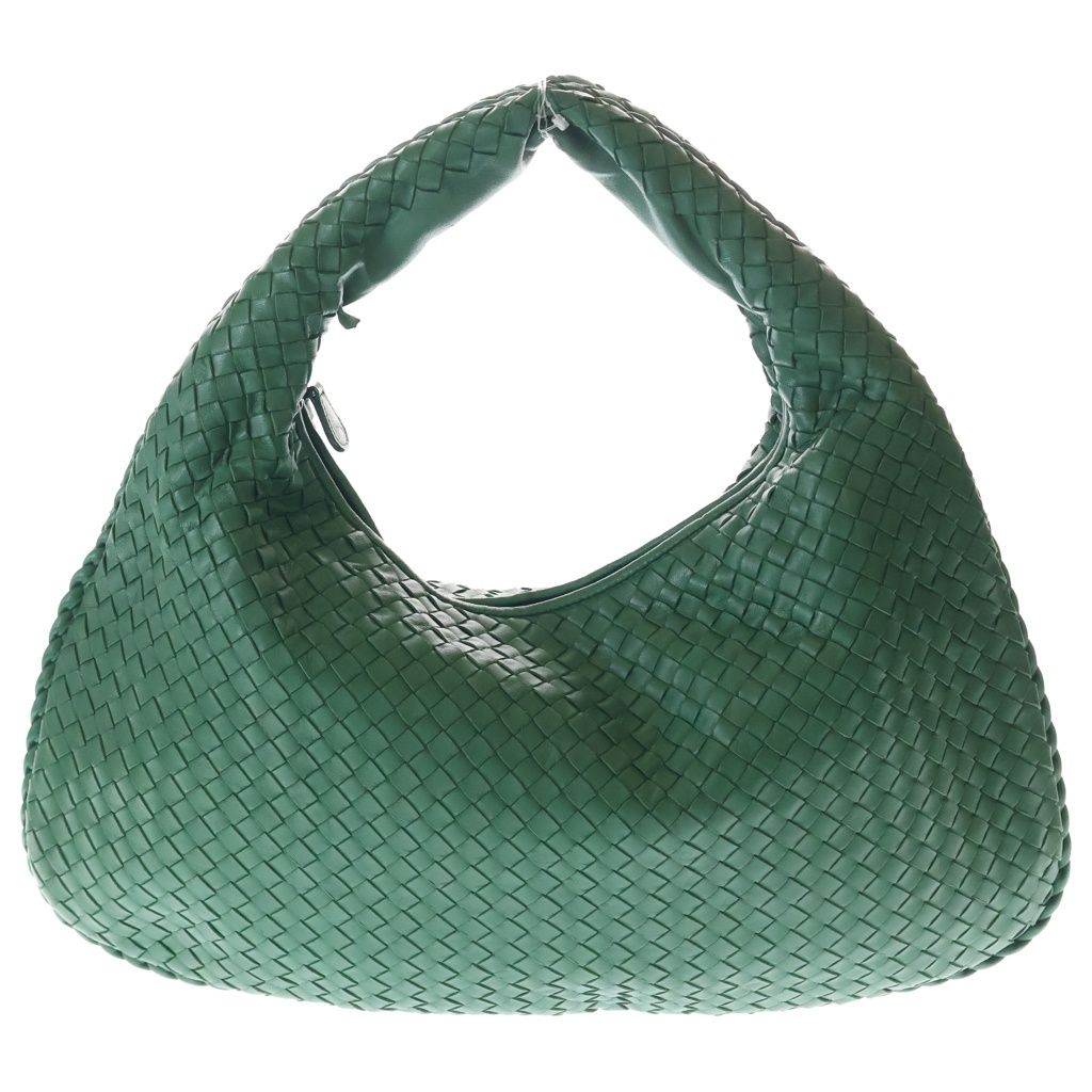 Bottega Veneta Hobo Intrecciato Leather Shoulder Bag Green
