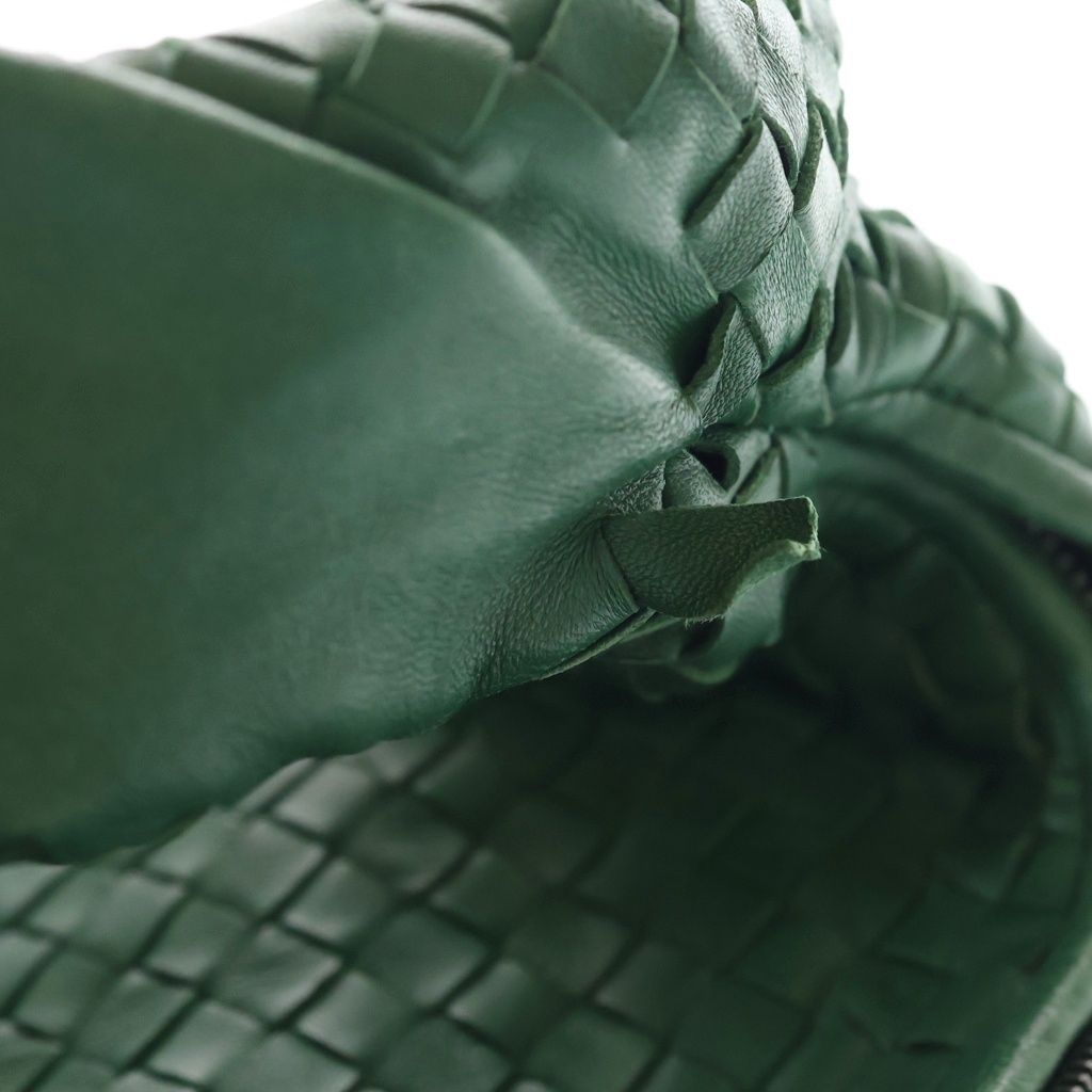 Bottega Veneta Hobo Intrecciato Leather Shoulder Bag Green — view 7