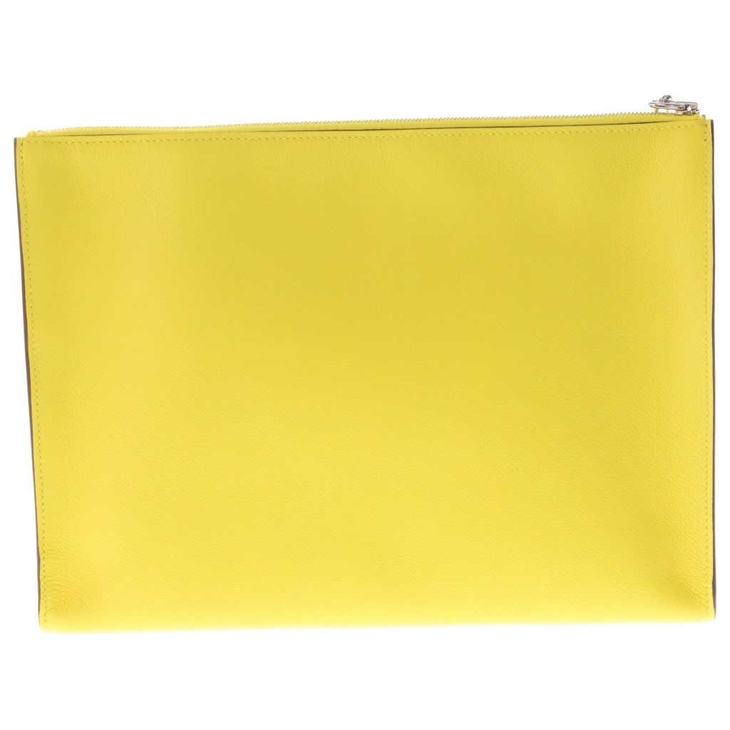 Hermes Zip Azap GM Color Jonunapur Chaine D'ancre Clutch Second Silver Yellow — view 2