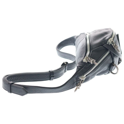 Chrome Hearts Snat Pack Mini Daga Zip Gunslinger Belt Leather Waist Bag Black — view 3