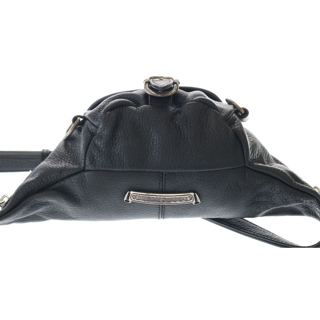 Chrome Hearts Snat Pack Mini Daga Zip Gunslinger Belt Leather Waist Bag Black — view 4