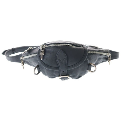 Chrome Hearts Snat Pack Mini Daga Zip Gunslinger Belt Leather Waist Bag Black