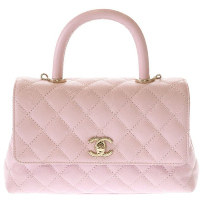 Chanel Coco Handle 24 XS 2-Way Shoulder Bag Chain Pink Gold