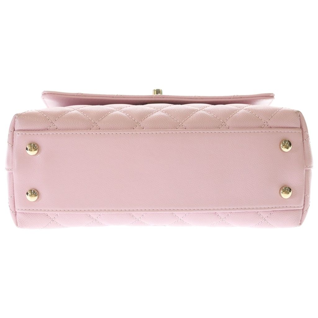 Chanel Coco Handle 24 XS 2-Way Shoulder Bag Chain Pink Gold — view 4