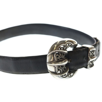 Chrome Hearts 1.5 Blt Talon Leather Belt Black Silver — view 4