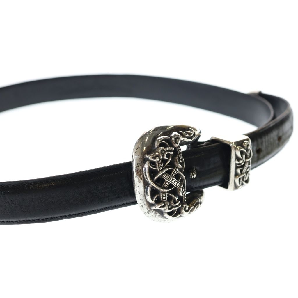 Chrome Hearts Leather Belt Celtic Talon Silver Black — view 4